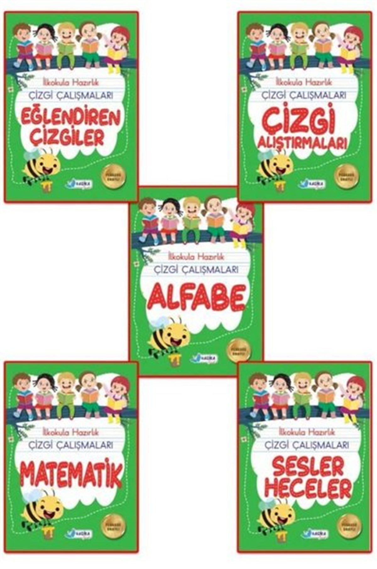 KolektifEtkinlik Kitapları5-6 Yaş Çizgi Çalışmaları Seti - 5 Kitap Takım