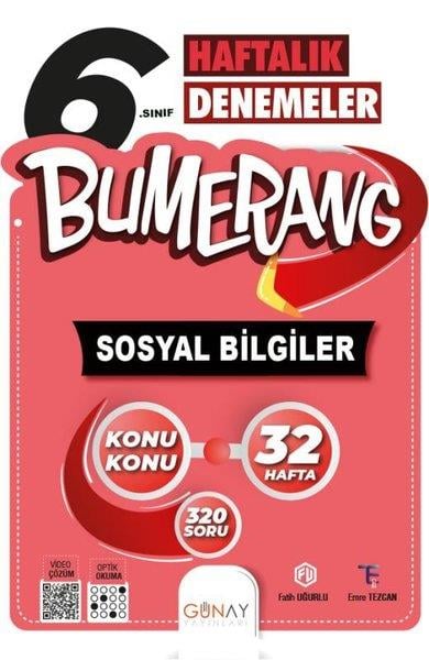 Emre TezcanSosyal Bilgiler6. Sınıf Bumerang 32 Haftalık Sosyal Bilgiler Denemeleri