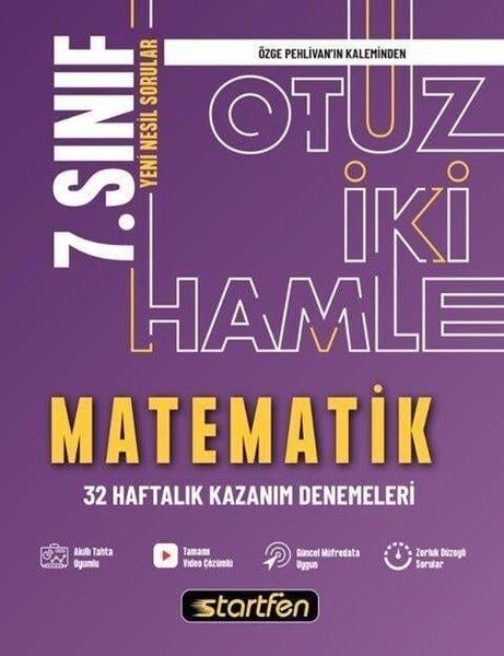 KolektifMatematik7. Sınıf Matematik 32 Hamle Haftalık Kazanım Denemeleri