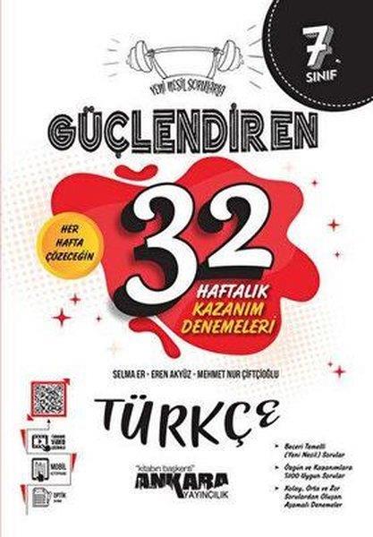 KolektifTürkçe7. Sınıf Türkçe Güçlendiren 32 Haftalık Kazanım Denemeleri