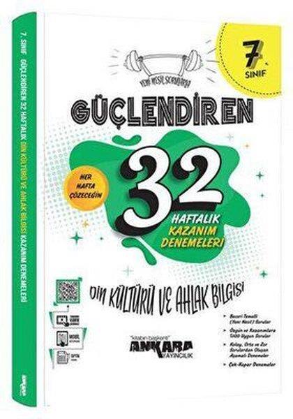 KolektifDin Kültürü Ve Ahlak Bilgisi7. Sınıf Din Kültürü ve Ahlak Bilgisi Güçlendiren 32 Haftalık Kazanım Denemeleri