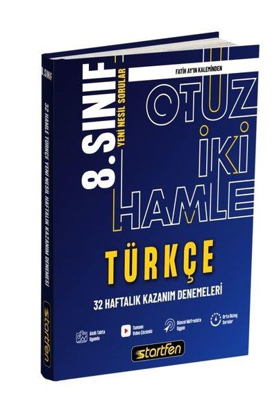 KolektifTürkçe8. Sınıf Türkçe 32 Hamle Haftalık Kazanım Denemeleri