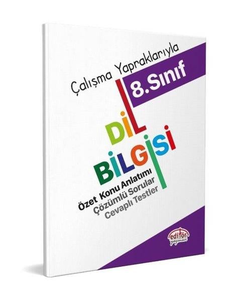 KolektifLGS Türkçe8.Sınıf Dil Bilgisi Özet Konu Anlatımı Çözümlü Sorular Cevaplı Testler - Çalışma Yapraklarıyla