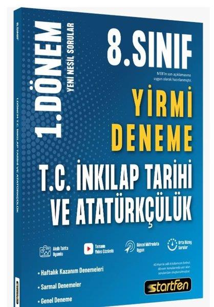 KolektifT.C. Inkilap Tarihi Ve Atatürkçülük8. Sınıf 1. Dönem 20'Li T.C. İnkılap Tarihi ve Atatürkçülük Denemesi