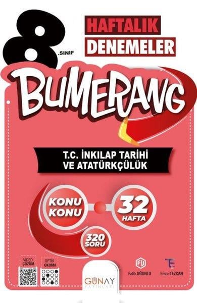 Emre TezcanT.C. Inkilap Tarihi Ve Atatürkçülük8. Sınıf Bumerang 32 Haftalık T.C. İnkılap Tarihi Ve Atatürkçülük Denemeleri