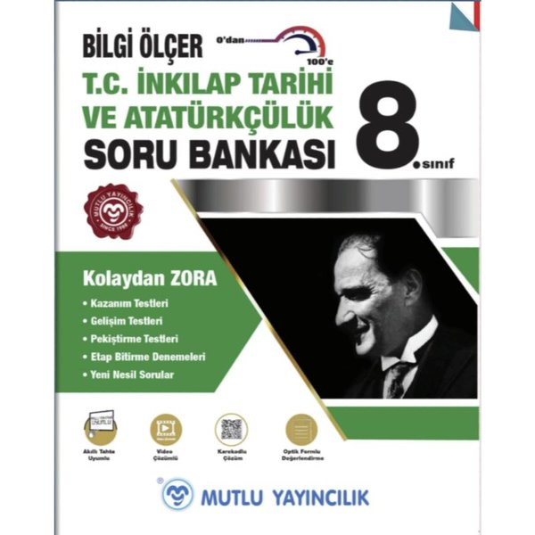 KolektifT.C. Inkilap Tarihi Ve Atatürkçülük8. Sınıf İnkilap Tarihi Bilgi Ölçer Soru Bankası