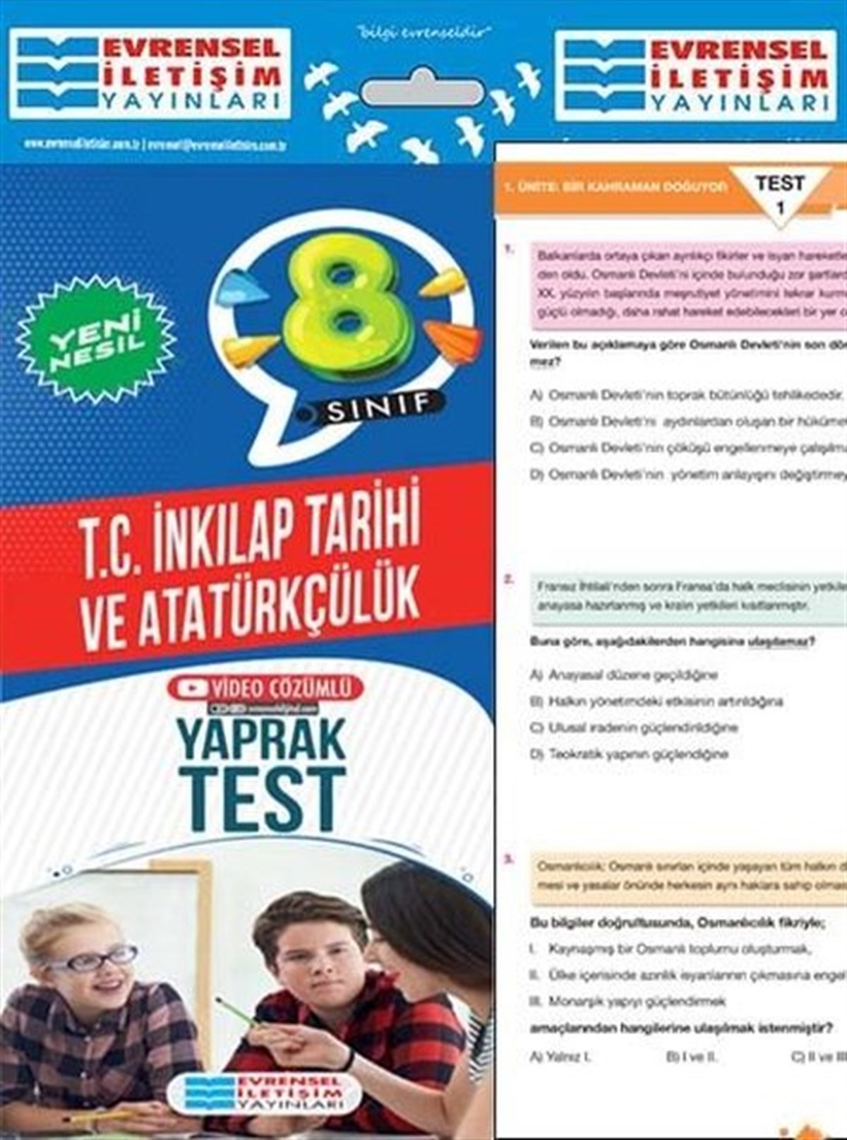 KolektifT.C Inkilap Tarihi ve Atatürkçülük8. Sınıf İnkılap Tarihi ve Atatürkçülük Yeni Nesil Yaprak Test