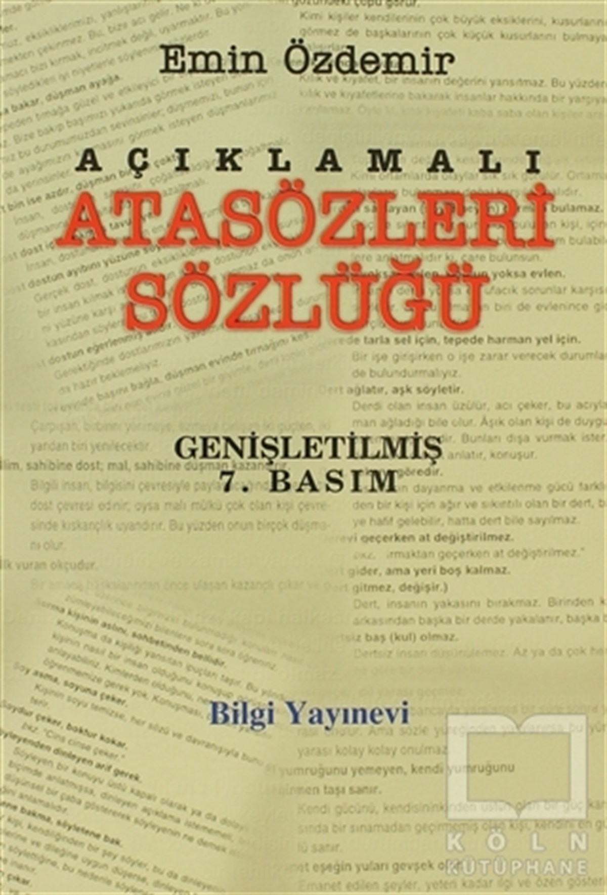 Açıklamalı Atasözleri Sözlüğü