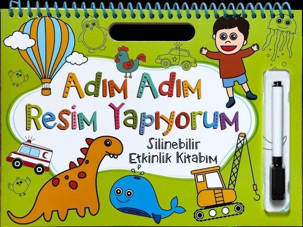 KolektifEgitim Etkinlik KitaplariAdım Adım Resim Yapıyorum - Yeşil Kapak - Silinebilir Etkinlik Kitabım