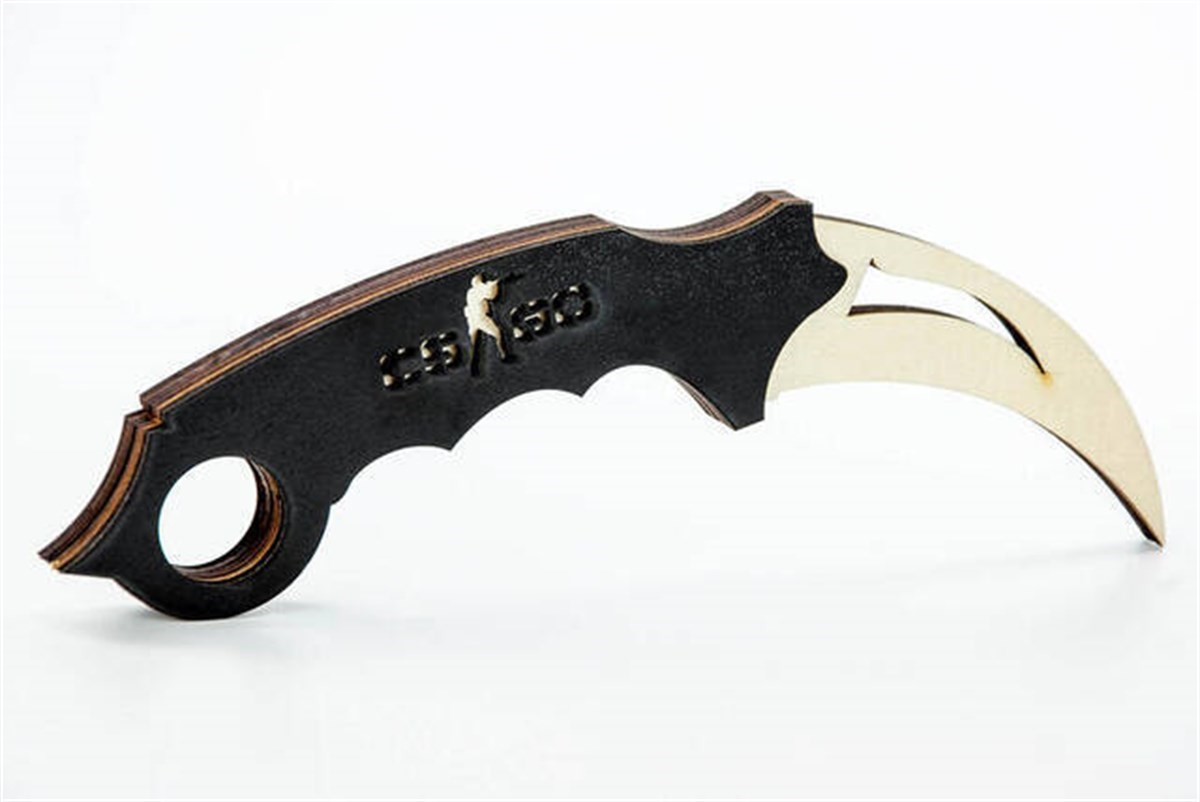 Ahşap Karambit - Cs Go Karambit Oyuncak - Eğitici Oyuncak - Siyah
