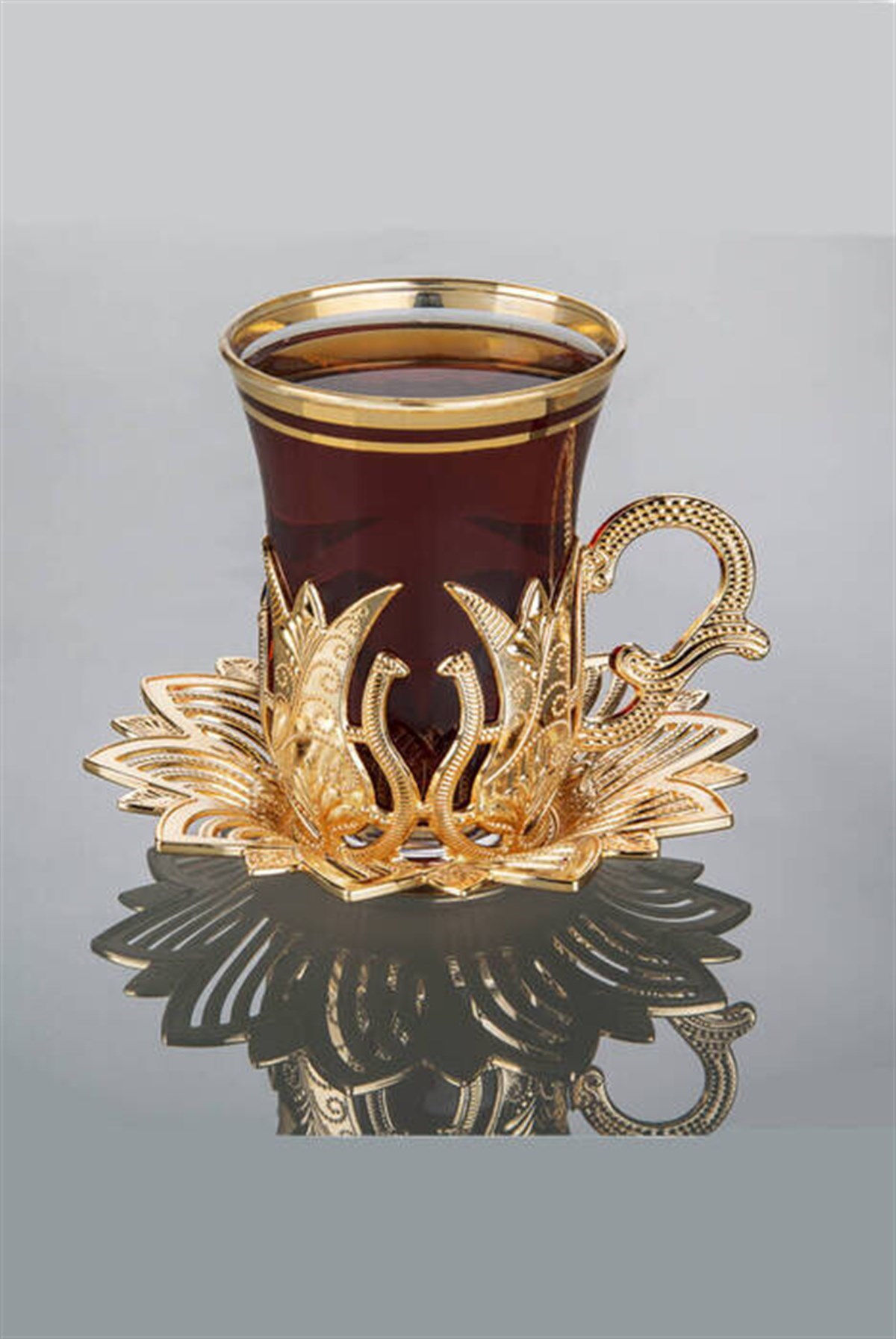 Ahsen 6 lı Çay Seti Gold