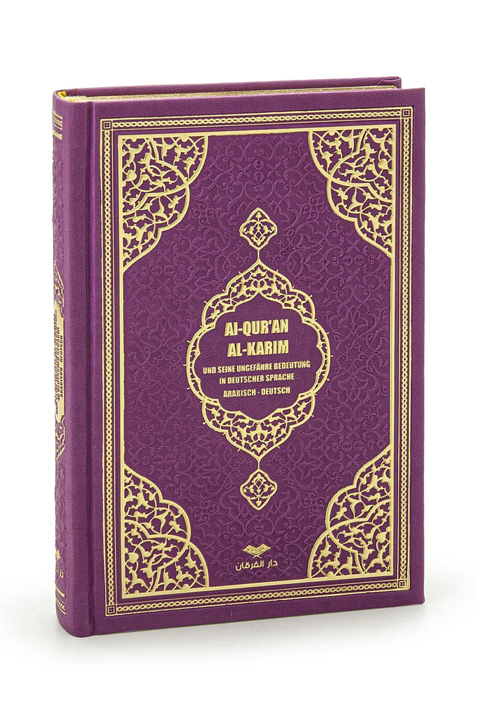 Almanca Mealli Hafız Boy Kuran - Fuşya