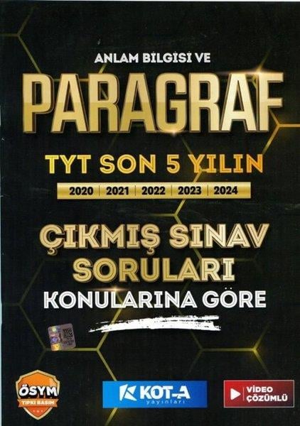 KolektifTYT TürkçeAnlam Bilgisi ve Paragraf TYT Son 5 Yılın Çıkmış Soruları Konularına Göre Video Çözümlü