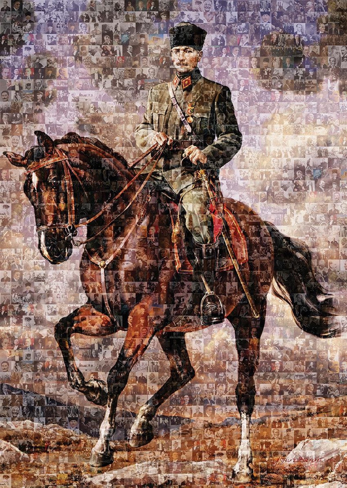 Art Puzzle Atatürk Sakarya İsimli Atıyla Kolaj 1000 Parça | Köln Kütüphane