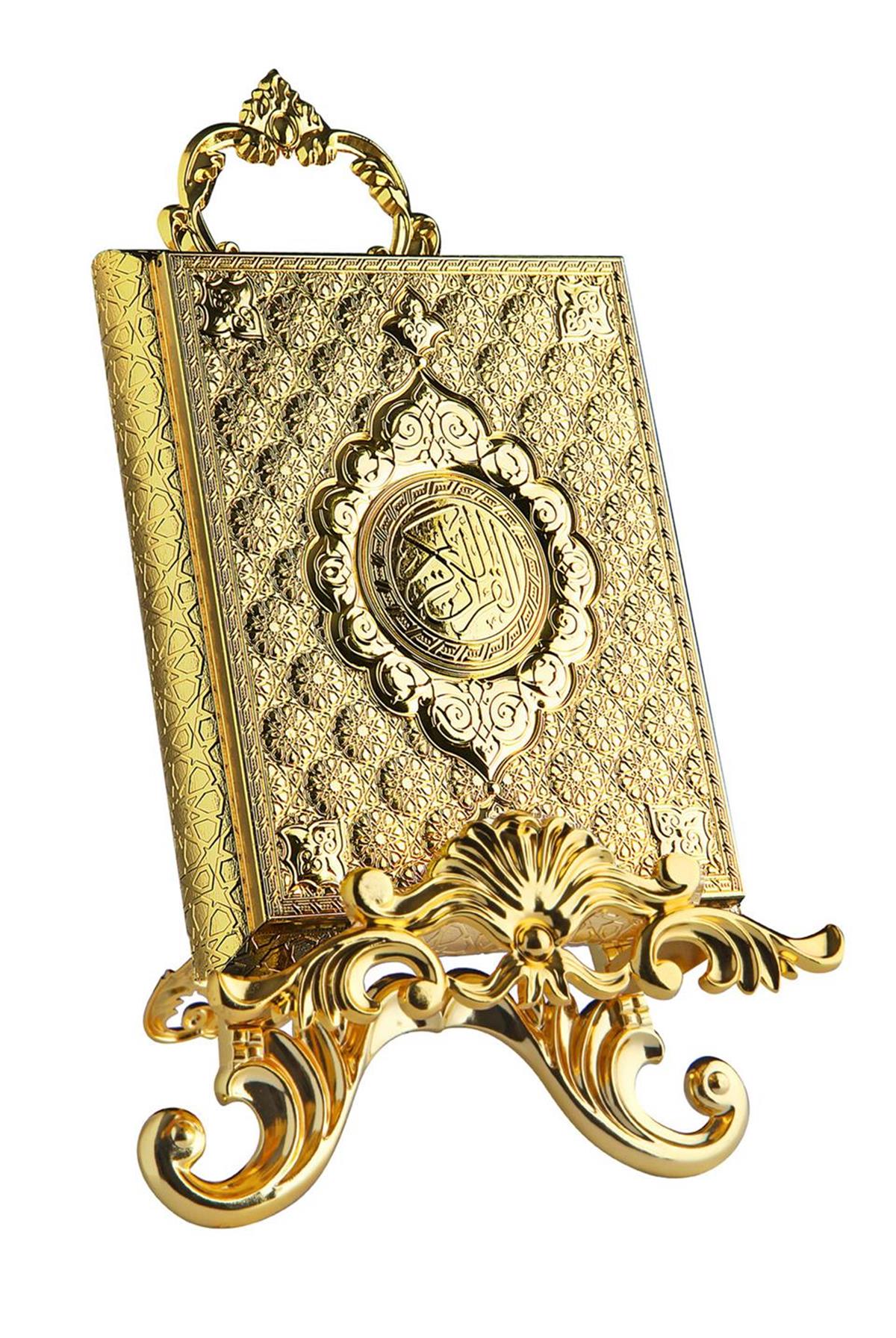 Ayaklı Kuran Kabı Gold