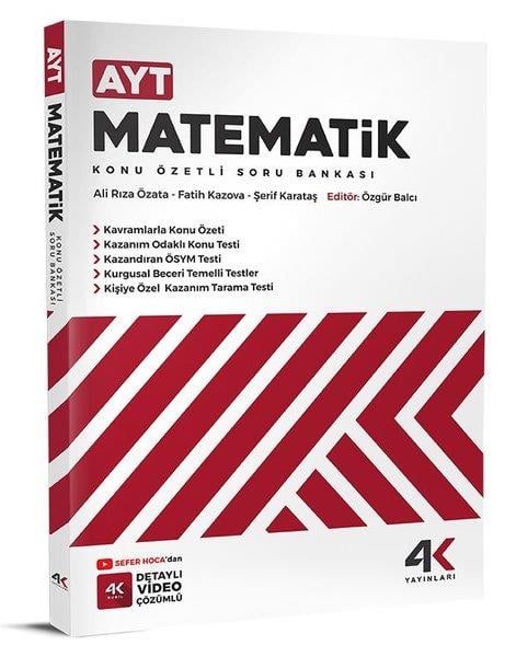 Ali Rıza ÖzataAYT MatematikAYT Matematik Konu Özetli Soru Bankası