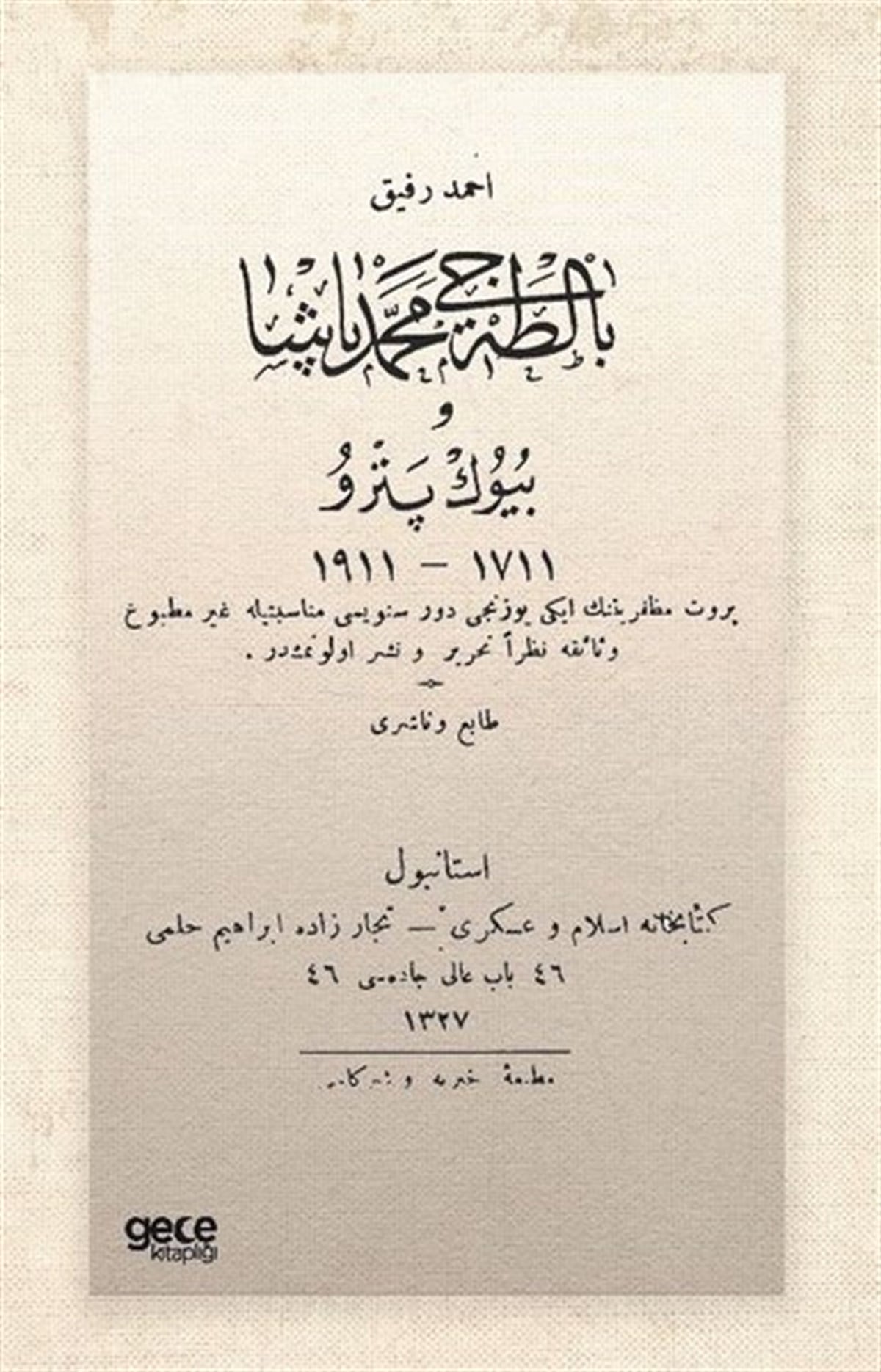 Ahmed RefikOsmanlicaBaltacı Mehmed Paşa ve Büyük Pedro - Osmanlıca