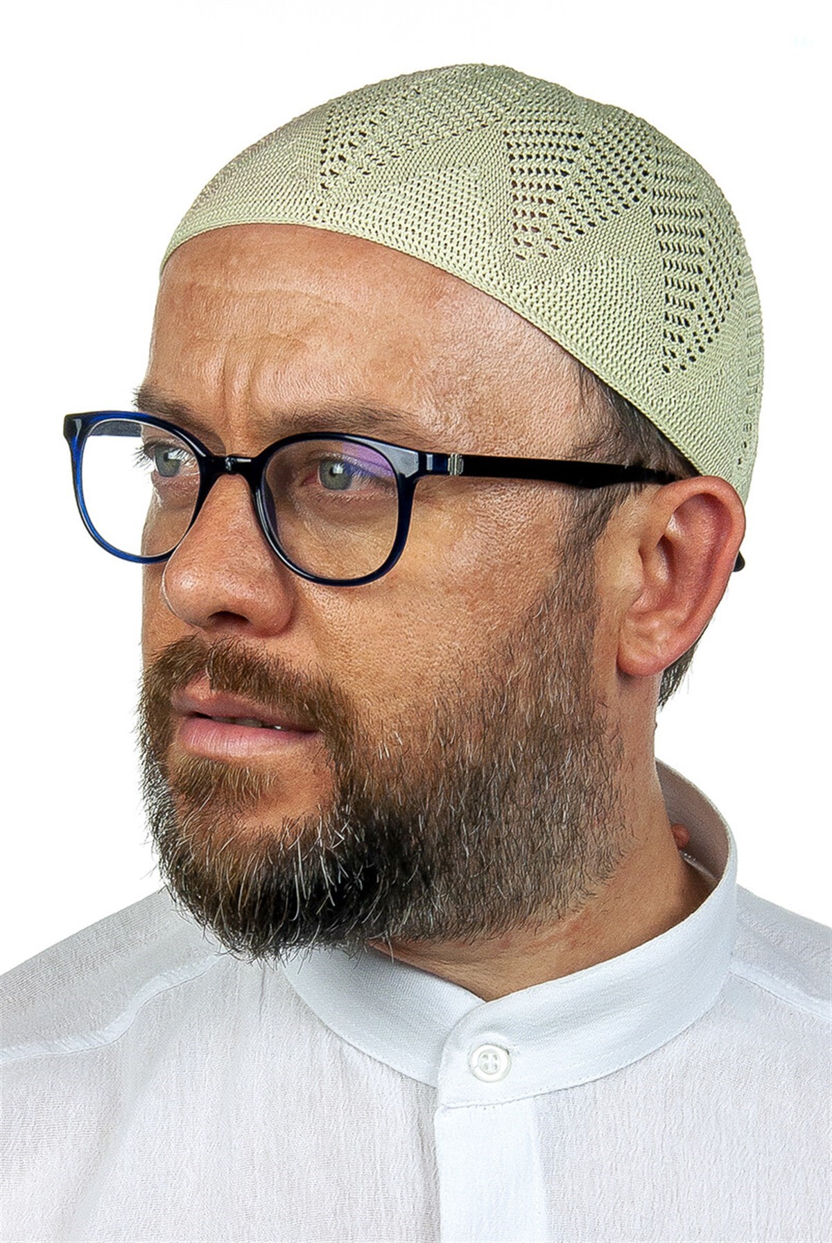 Berra Çelik Örme Dantel Namaz Takkesi F.Yeşili 1 Adet