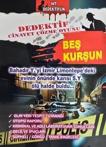 KolektifPolisiye Romanlar & Cinayet RomanlarıBeş Kurşun - Dedektif Cinayet Çözme Oyunu