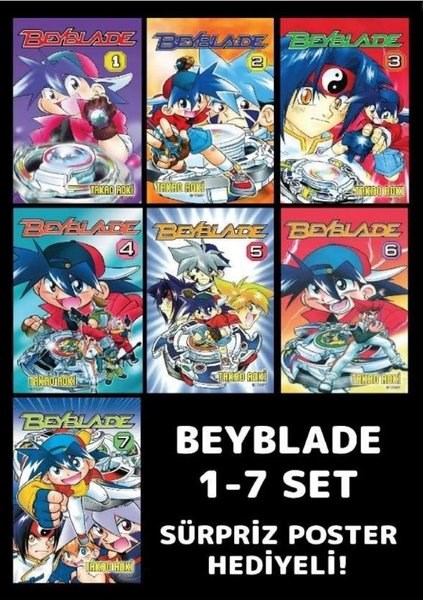 Takao AokiMangaBeyblade 1 - 7 - Poster Hediyeli Set