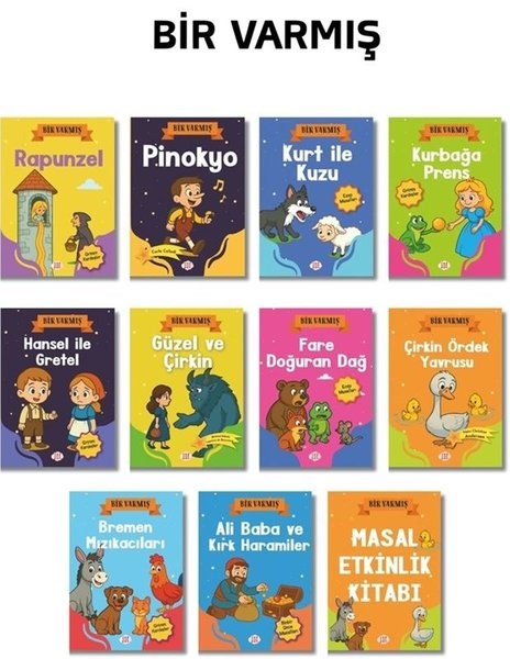 KolektifOkul Öncesi Masal KitaplarıBir Varmış Serisi Seti - 10 Kitap + 1 Aktivite Takım