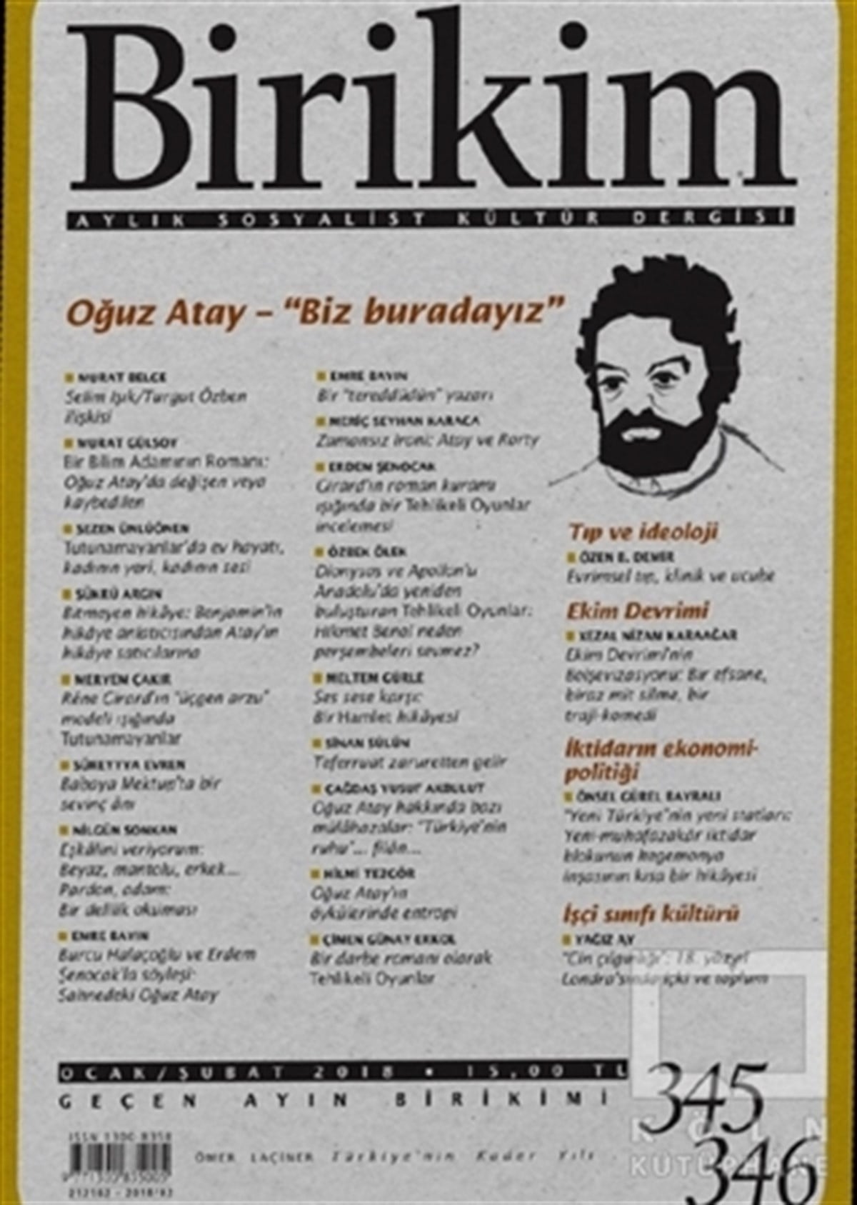 KolektifFelsefeBirikim Aylık Sosyalist Kültür Dergisi Sayı: 345/346 Ocak - Şubat 2018