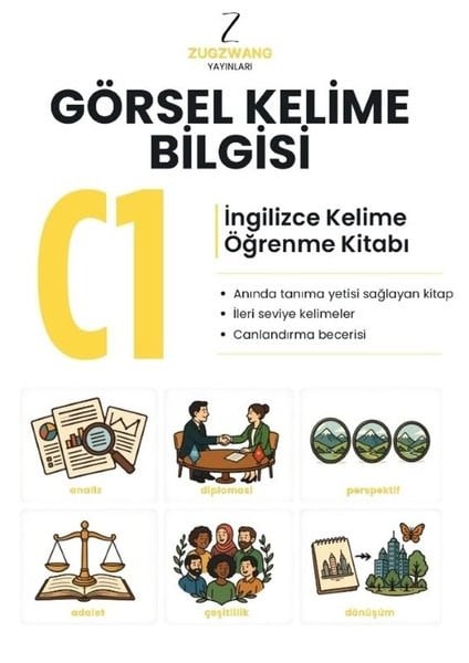 KolektifIngilizce Ögretici Kitaplar Ve Egitim SetleriC1 Görsel Kelime Bilgisi - İngilizce Kelime Öğrenme Kitabı