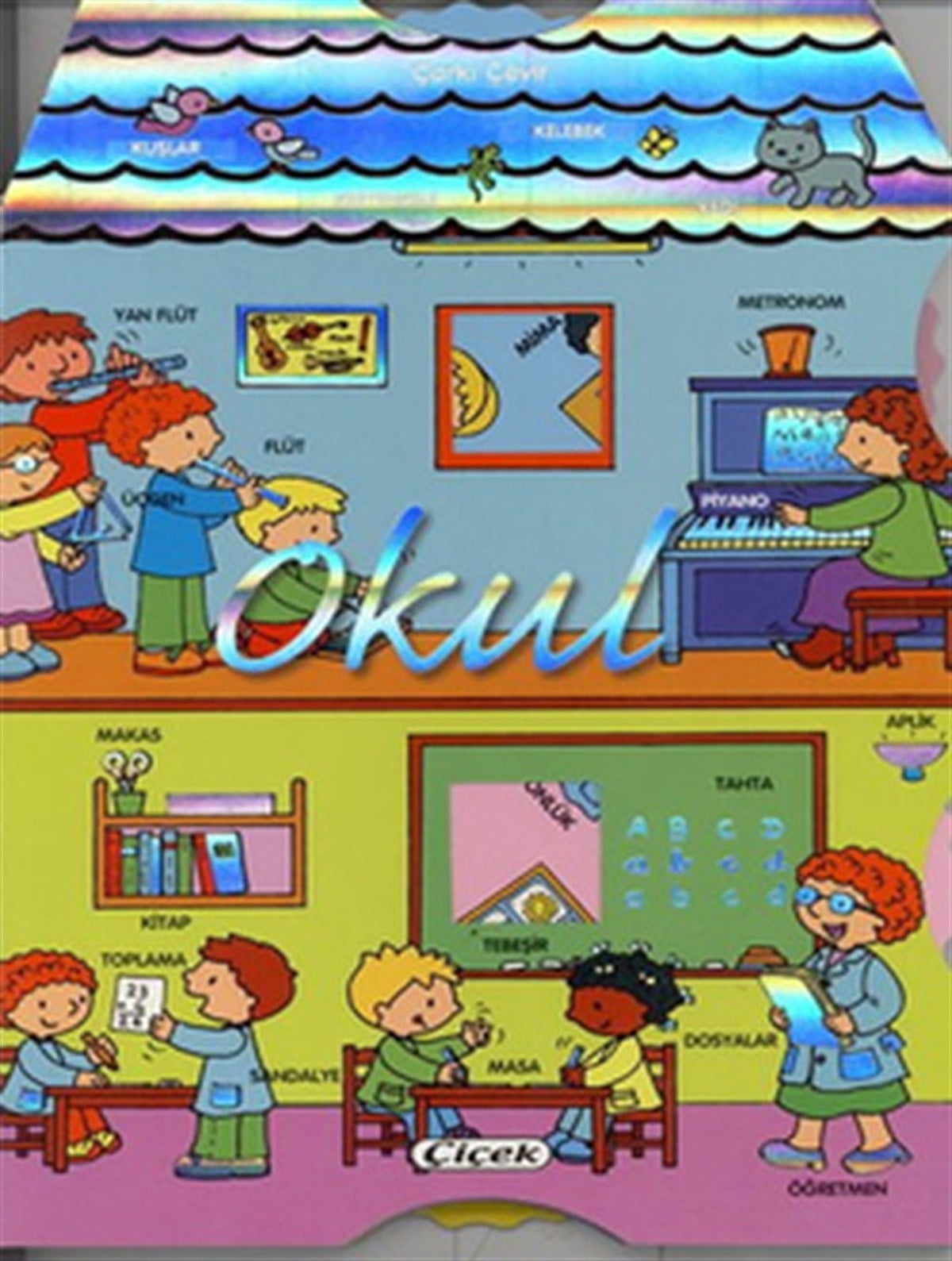 KolektifSesli Görüntülü Çocuk KitaplariÇarkı Çevir Dizisi - Okul