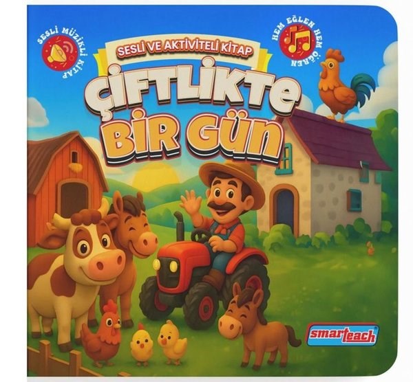 KolektifEgitim Etkinlik KitaplariÇiftlikte Bir Gün - Sesli ve Aktiviteli Kitap