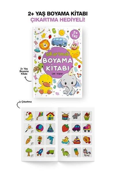 Bilge YorulmazEgitim Etkinlik KitaplariÇıkartmalı Boyama Kitabı 2 Yaş +