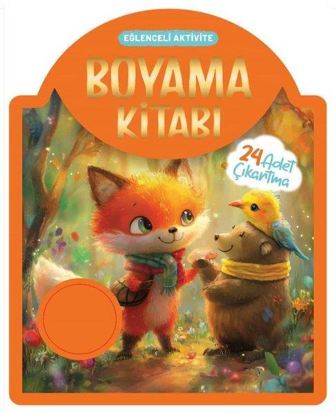 KolektifEgitim Etkinlik KitaplariÇıkartmalı Boyama Kitabı - Turuncu - Eğlenceli Aktivite
