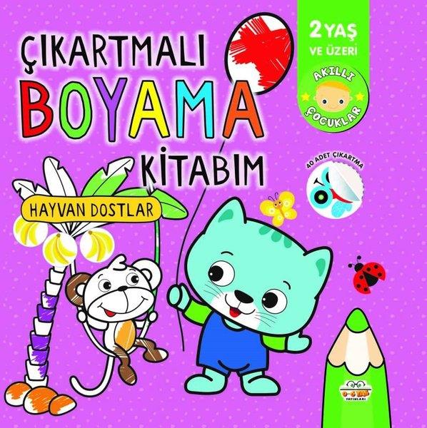 KolektifEgitim Etkinlik KitaplariÇıkartmalı Boyama Kitabım - Hayvan Dostlar - 2 Yaş ve Üzeri - Akıllı Çocuklar