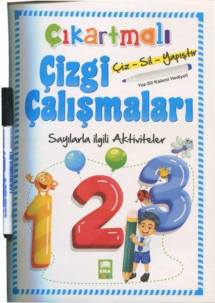 KolektifEgitim Etkinlik KitaplariÇıkartmalı Çizgi Çalışmaları Sayılarla İlgili Aktiviteler