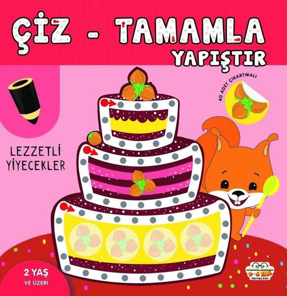 KolektifEgitim Etkinlik KitaplariÇiz - Tamamla Yapıştır  -  Lezzetli Yiyecekler  -  40 Adet Çıkartmalı