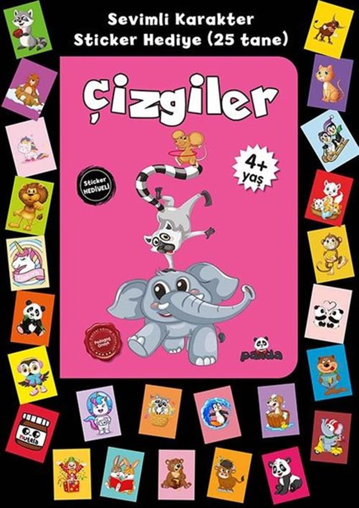 Afife ÇorukEgitim Etkinlik KitaplariÇizgiler - Stickerlı 4+ Yaş