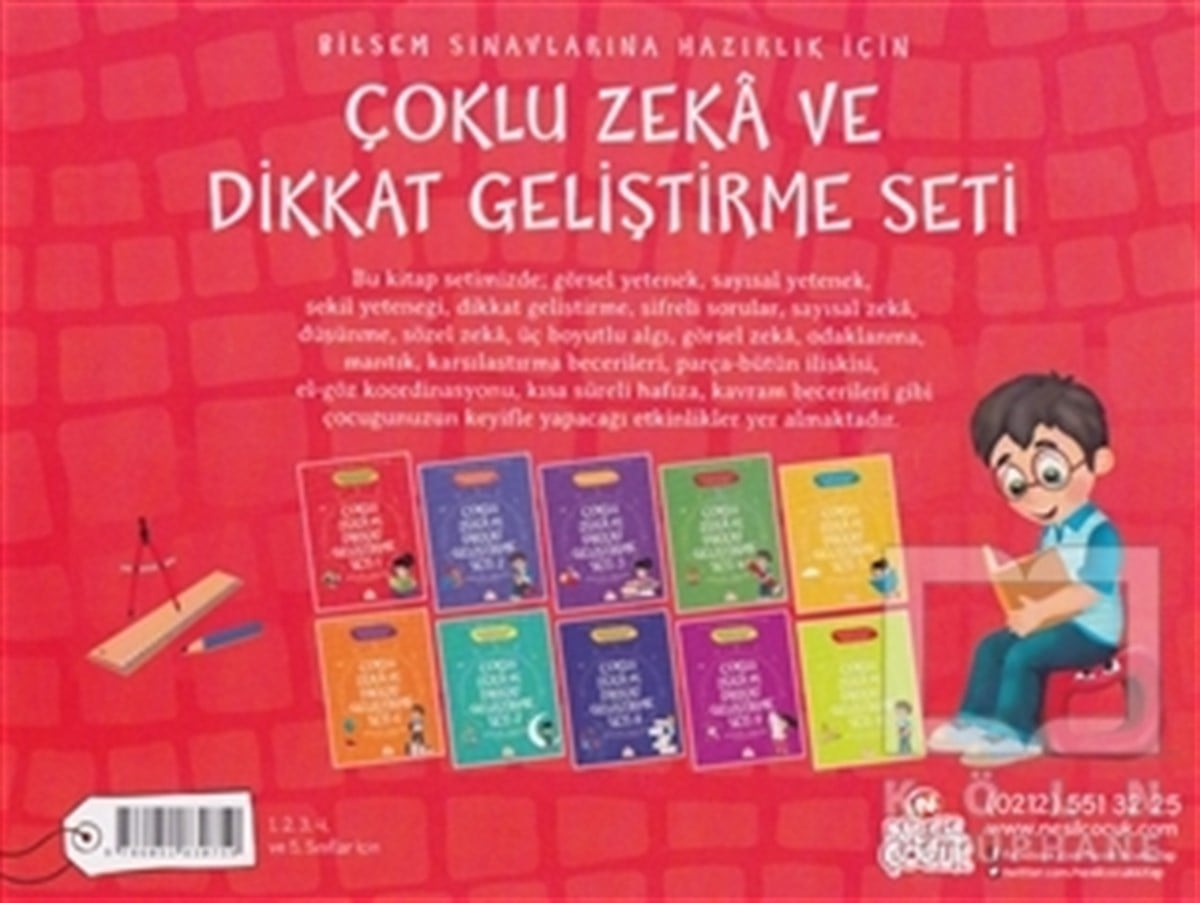 Çoklu Zeka ve Dikkat Geliştirme Seti (10 Kitap)