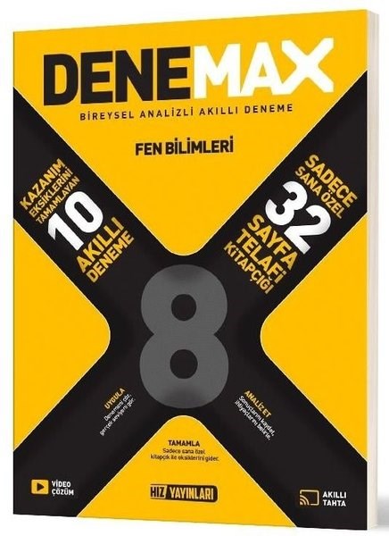 KolektifFen BilimleriDenemax 8. Sınıf Fen Bilimleri 10'Lu Akıllı Deneme