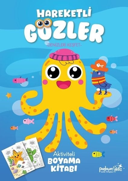 KolektifBoyama KitaplarıDenizleri Keşfet - Hareketli Gözler - Aktiviteli Boyama Kitabı