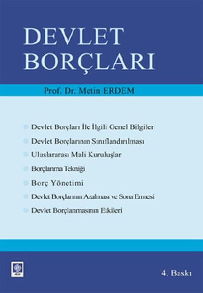 Metin ErdemHukuk Üzerine KitaplarDevlet Borçları