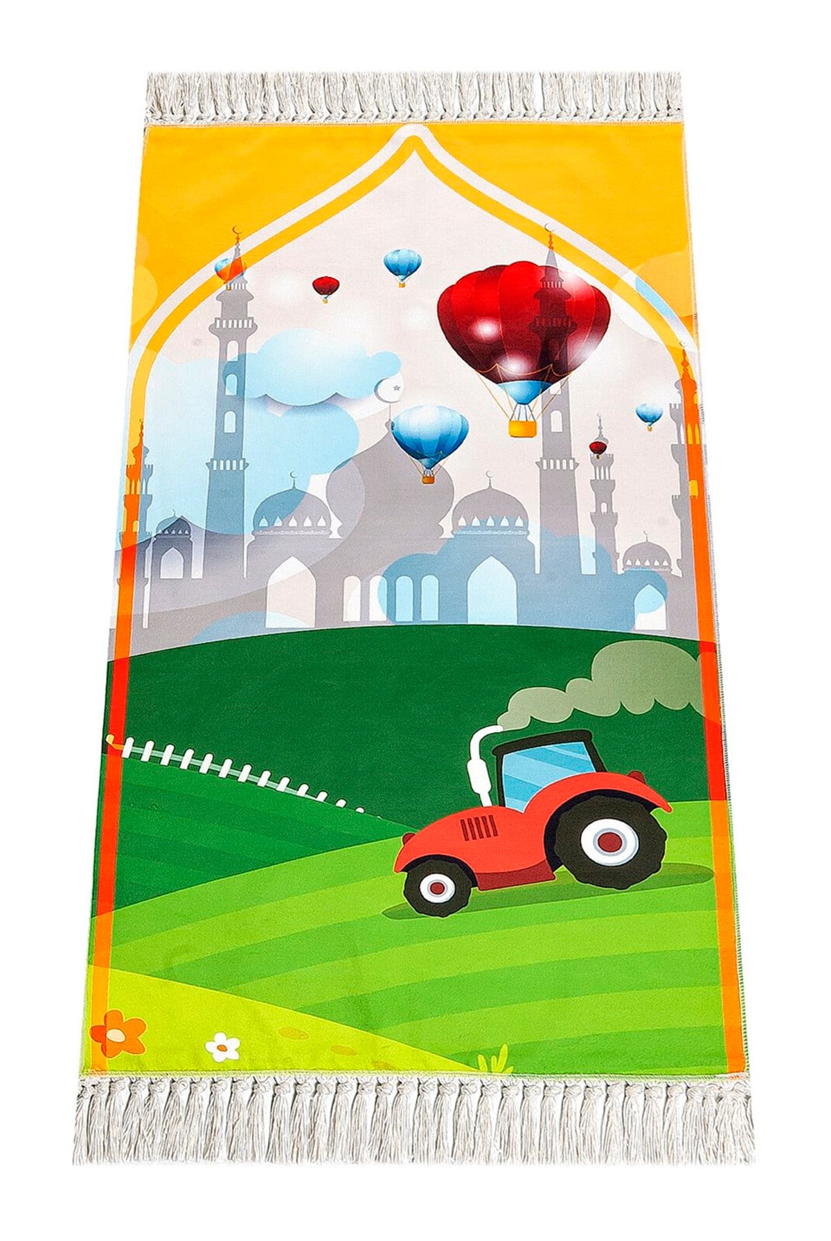 Dijital Baskılı Çocuk Seccadesi - Balonlu Camili - 44 X 78 cm