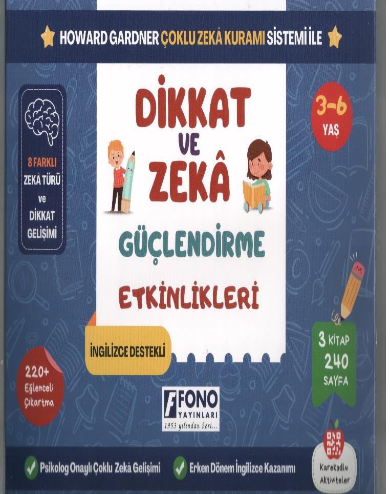 KolektifEgitim Etkinlik KitaplariDikkat ve Zeka Güçlendirme Etkinlikleri Seti - 3 Kitap Takım