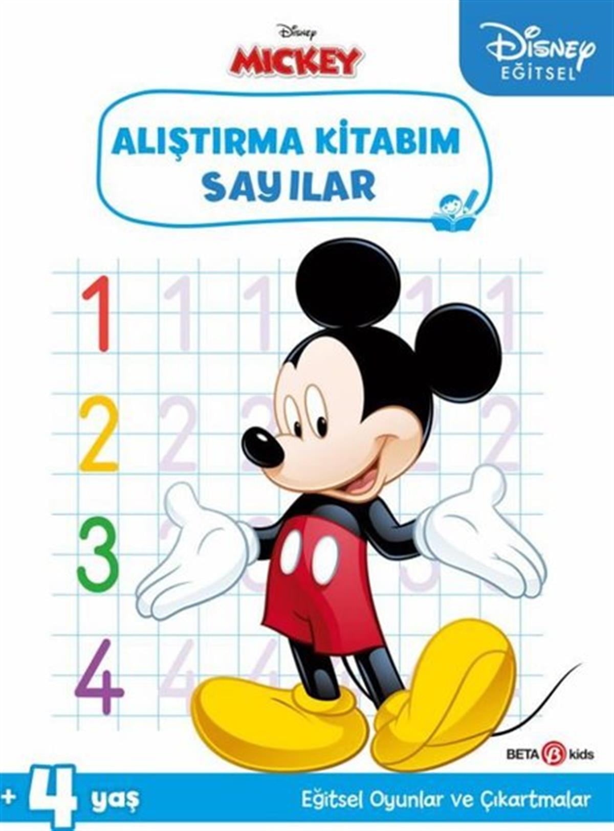 KolektifEgitim Etkinlik KitaplariDisney Eğitsel Çıkartmalı Mickey Alıştırma Kitabım Sayılar 4+Yaş