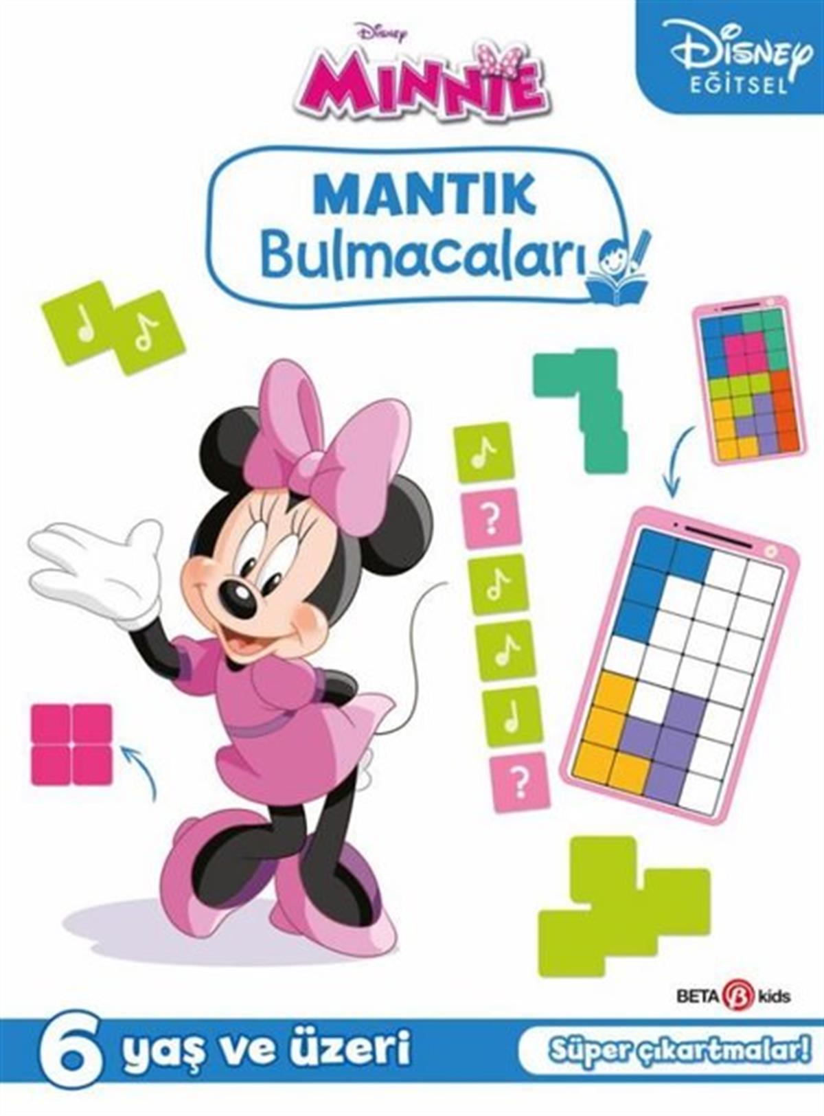 KolektifEgitim Etkinlik KitaplariDisney Eğitsel Minnie Çıkartmalı Mantık Bulmacaları 6+Yaş