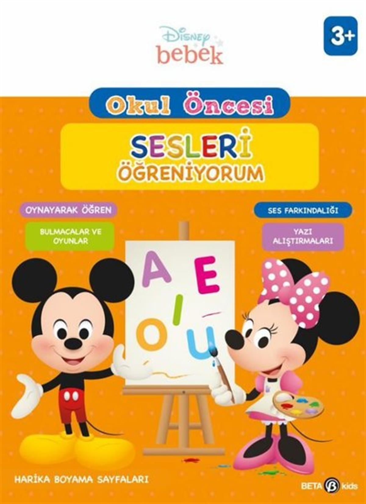 KolektifEgitim Etkinlik KitaplariDisney Eğitsel Okul Öncesi Sesleri Öğreniyorum 3+Yaş