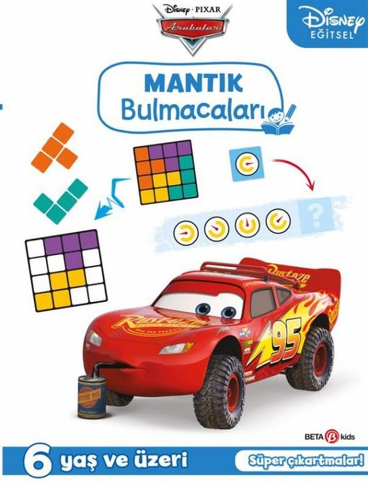 KolektifEgitim Etkinlik KitaplariDisney Eğitsel Pixar Arabalar Çıkartmalı Mantık Bulmacaları 6+Yaş