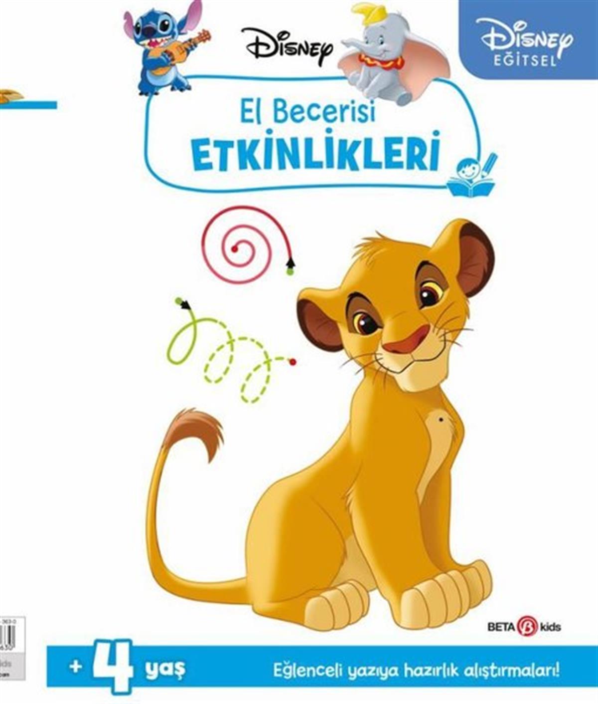 KolektifEgitim Etkinlik KitaplariDisney Eğitsel Simba El Becerisi Etkinlikleri Yazıya Hazırlık 4+Yaş