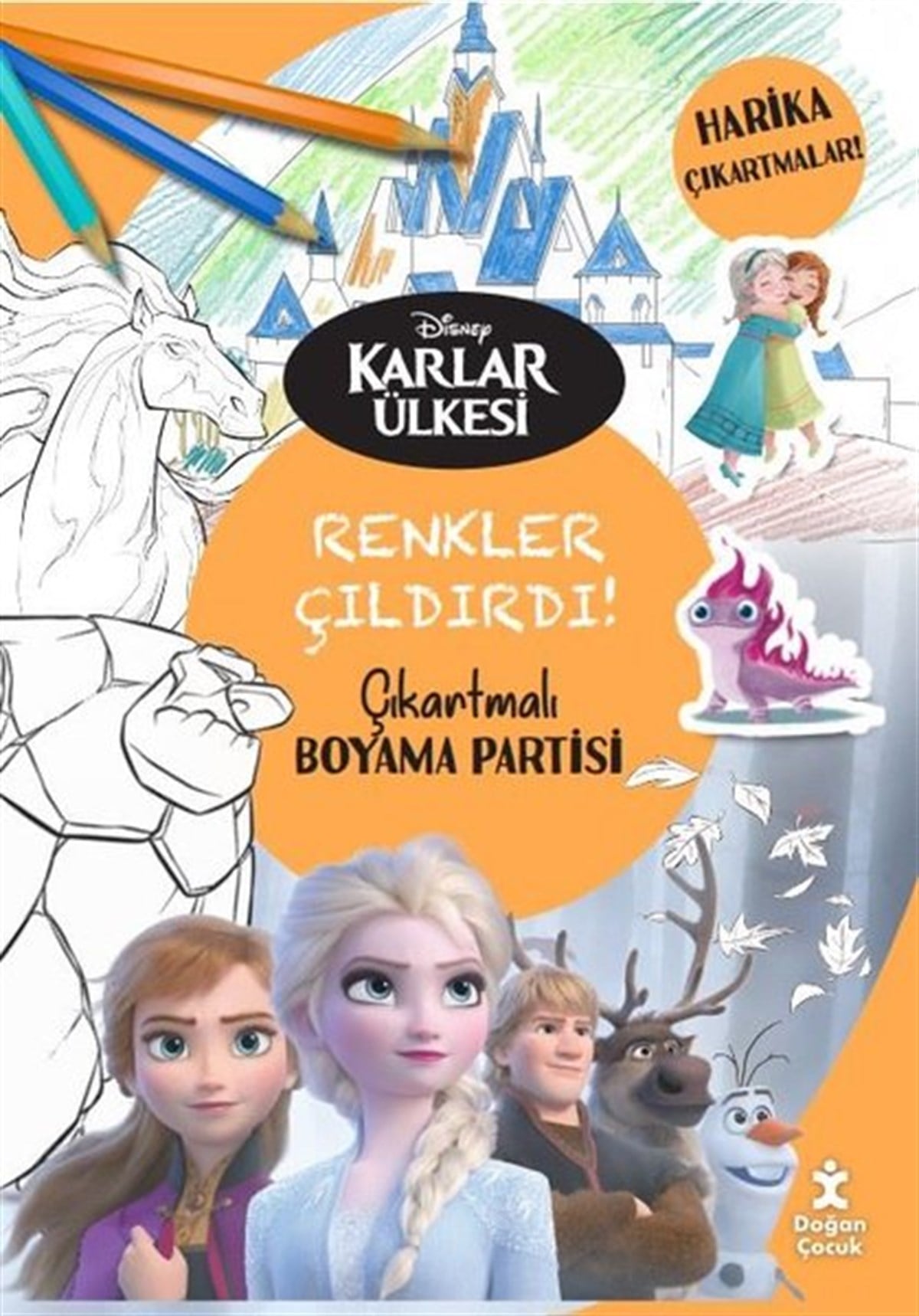 KolektifEgitim Etkinlik KitaplariDisney Karlar Ülkesi Renkler Çıldırdı! Çıkartmalı Boyama Partisi