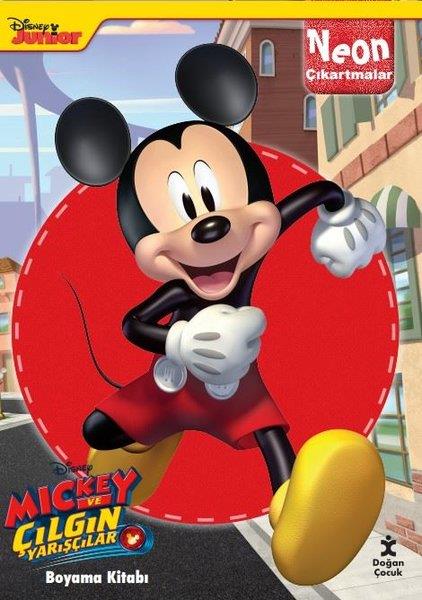 KolektifEgitim Etkinlik KitaplariDisney Mickey ve Çılgın Yarışçılar Neon Çıkartmalı Boyama Kitabı