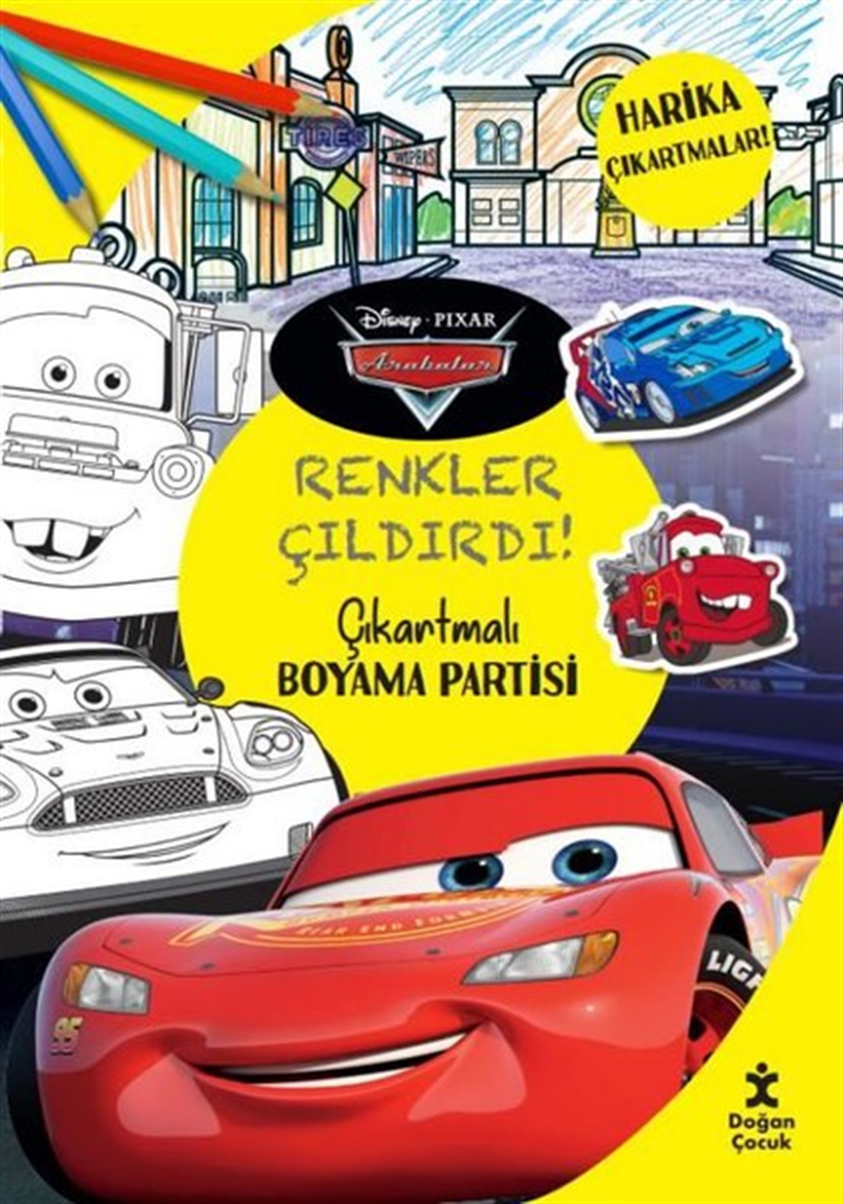 KolektifEgitim Etkinlik KitaplariDisney Pixar Arabalar Renkler Çıldırdı! Çıkartmalı Boyama Partisi