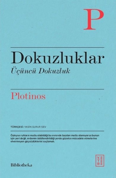 PlotinosFelsefe BilimiDokuzluklar - Üçüncü Dokuzluk